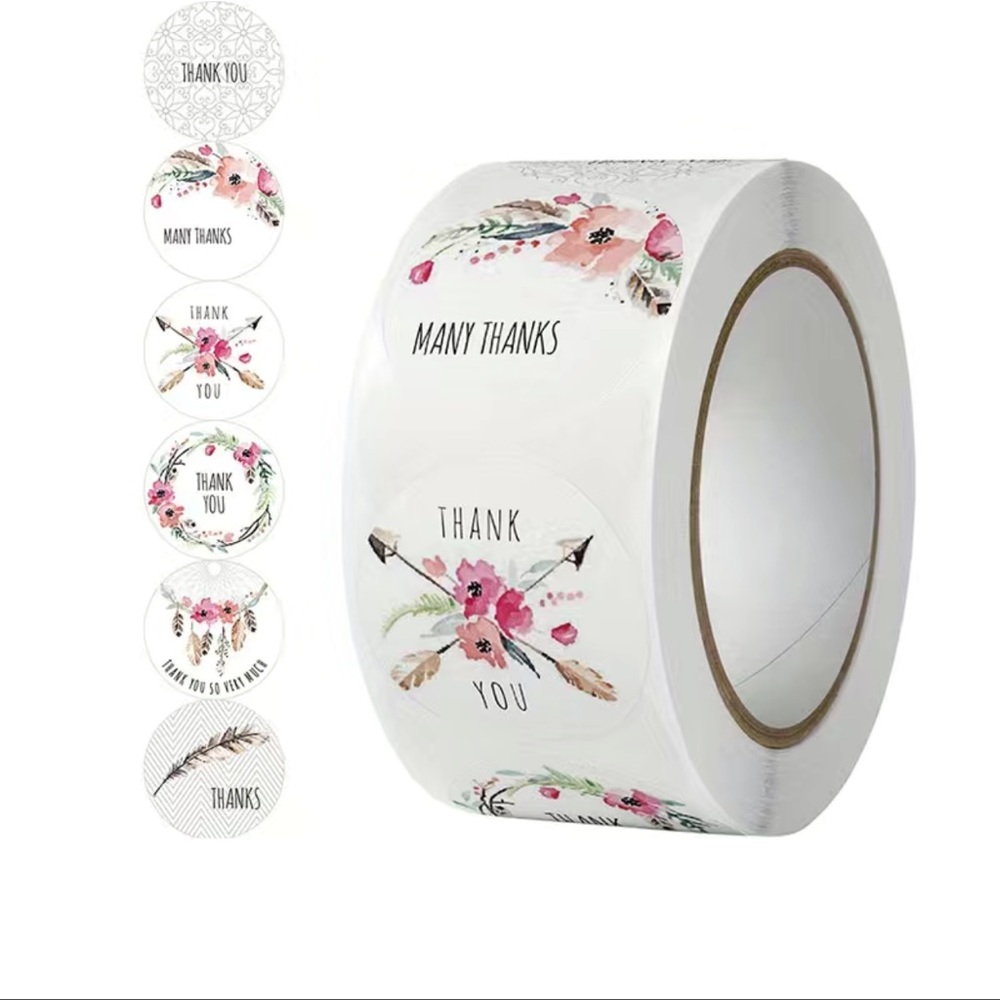 500pcs/roll Round Labels: Perfect Thank You Stickers